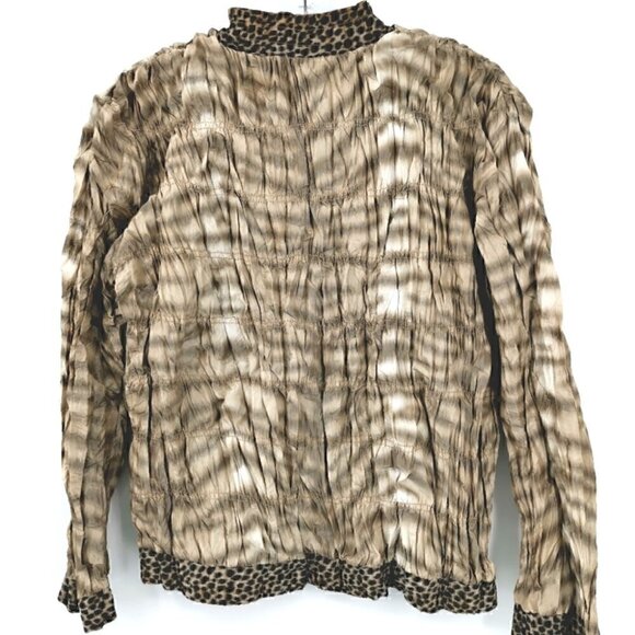 Chico's Women's M Cheetah Animal Ruffled Jacket - Picture 11 of 15